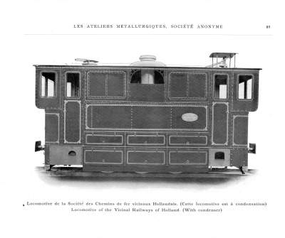 <b>Locomotive de la Société des Chemins de fer vicinaux Hollandais</b><br>Cette locomotive est à condensation